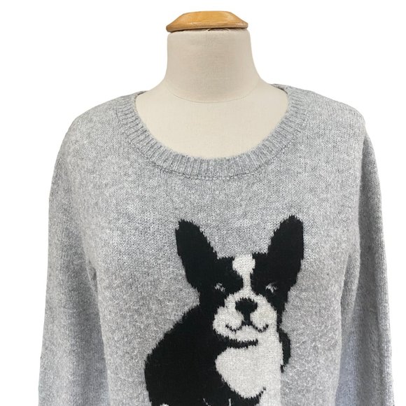 Cupcakes and Cashmere Intarsia French Bulldog Fuzzy Novelty Print Dog Sweater-XL - Picture 3 of 12